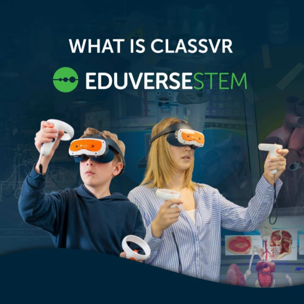 Students using ClassVR headsets with Eduverse